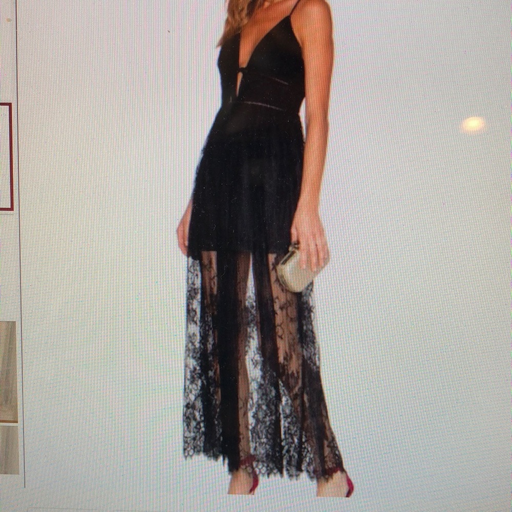 NBD black lace dress sz 6